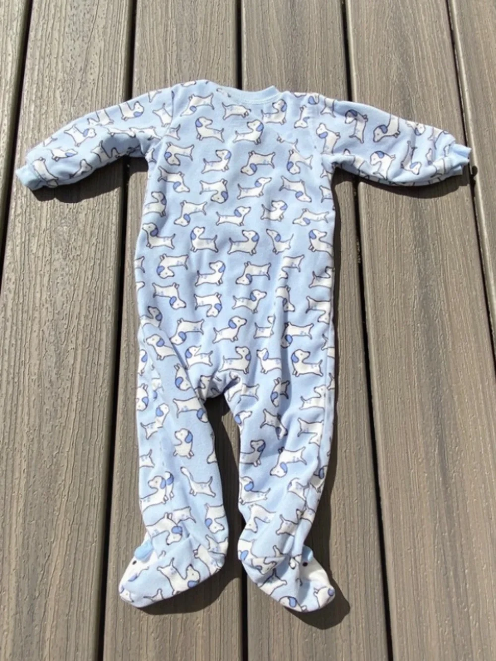 Baby dog print sleeper 6-9mo